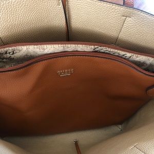 Brown guess large tote bag